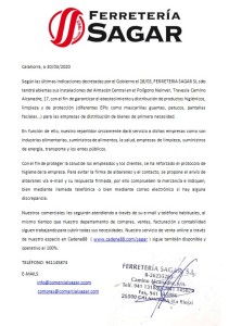 COMUNICADO SAGAR 30/03/2020